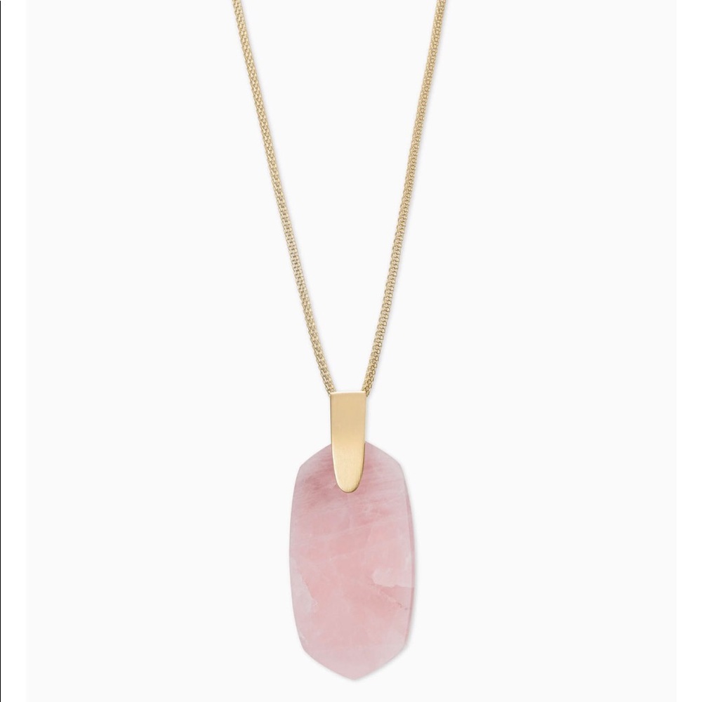 Kendra Scott Inez Pendant Necklace in Rose Quartz